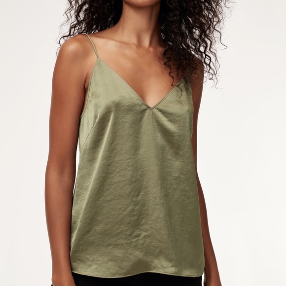 Aritzia Wilfred Free Boscono Camisole, NEWT GREEN - Picture 1 of 6